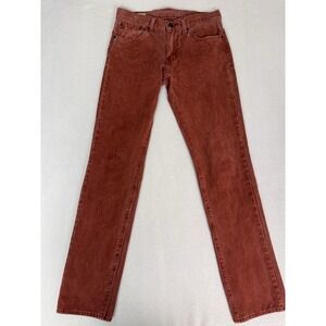 Levi's Premium 511 Slim Fit Corduroy Pants Mens 29x32 Rust Red Terracotta Big E
